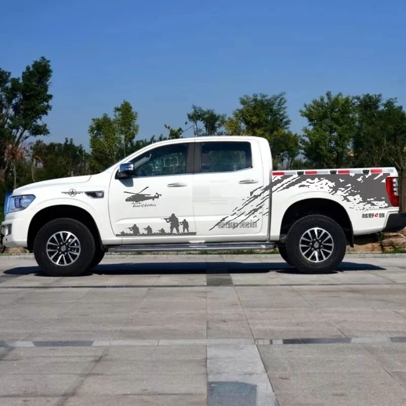 Стикер для всего тела KK материал для HILUX VIGO RVEO L200 пикап автомобиля боковой двери кузова стикер Подходит для HILUX MITUBISHI L200