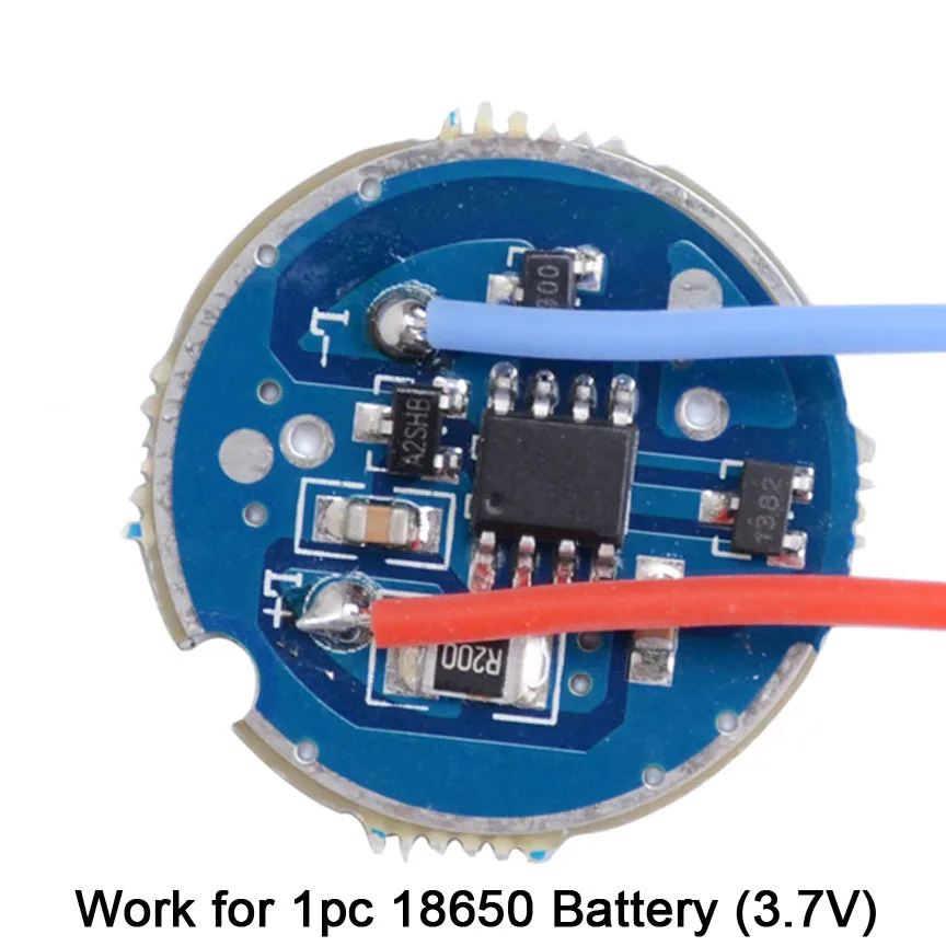 JYL-9807, мощный светильник, светильник-вспышка, аксессуары, 23 мм, магнитная схема управления, пластина драйвера для 3,7 в, подключение Q5, T6, светодиодный светильник - Цвет: 1 Piece