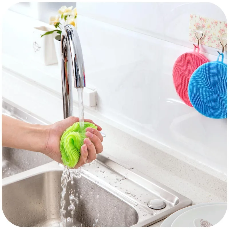 Силиконовые аксессуары для мытья посуды кухонные щетка чаши кастрюль сковородок