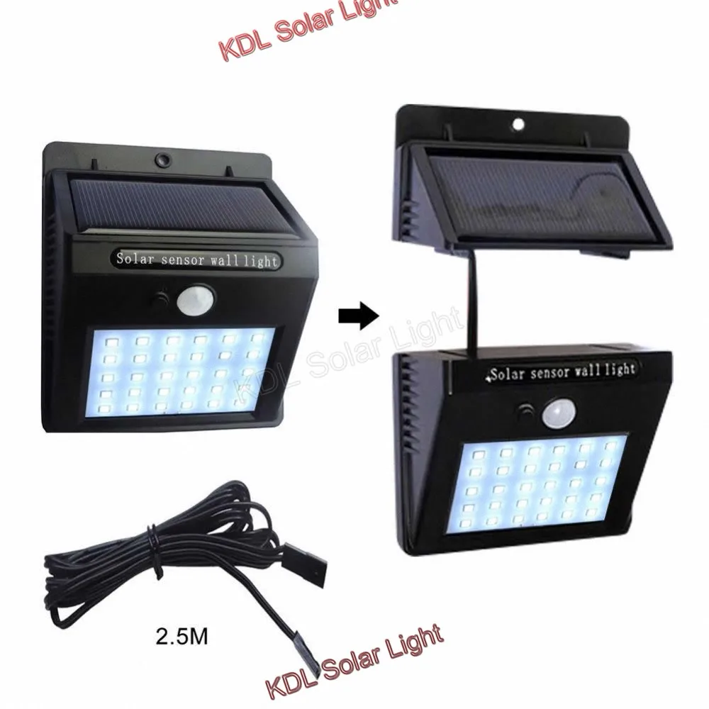 30 светодиодов на солнечных батареях уличное беспроводное освещение с датчиком