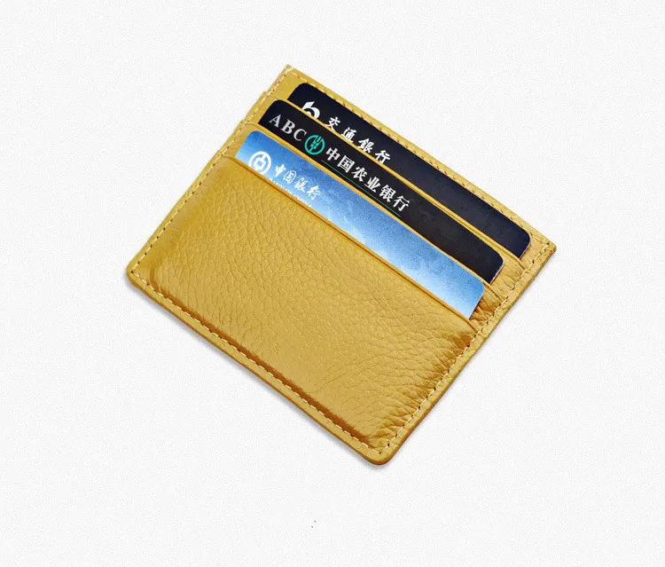 RFID супер тонкий Натуральная кожа ID держатель для карт Женский Мужской кошелёк для банковских карт кошелек Кредитная карта бизнес держатель для карт Органайзер HB49