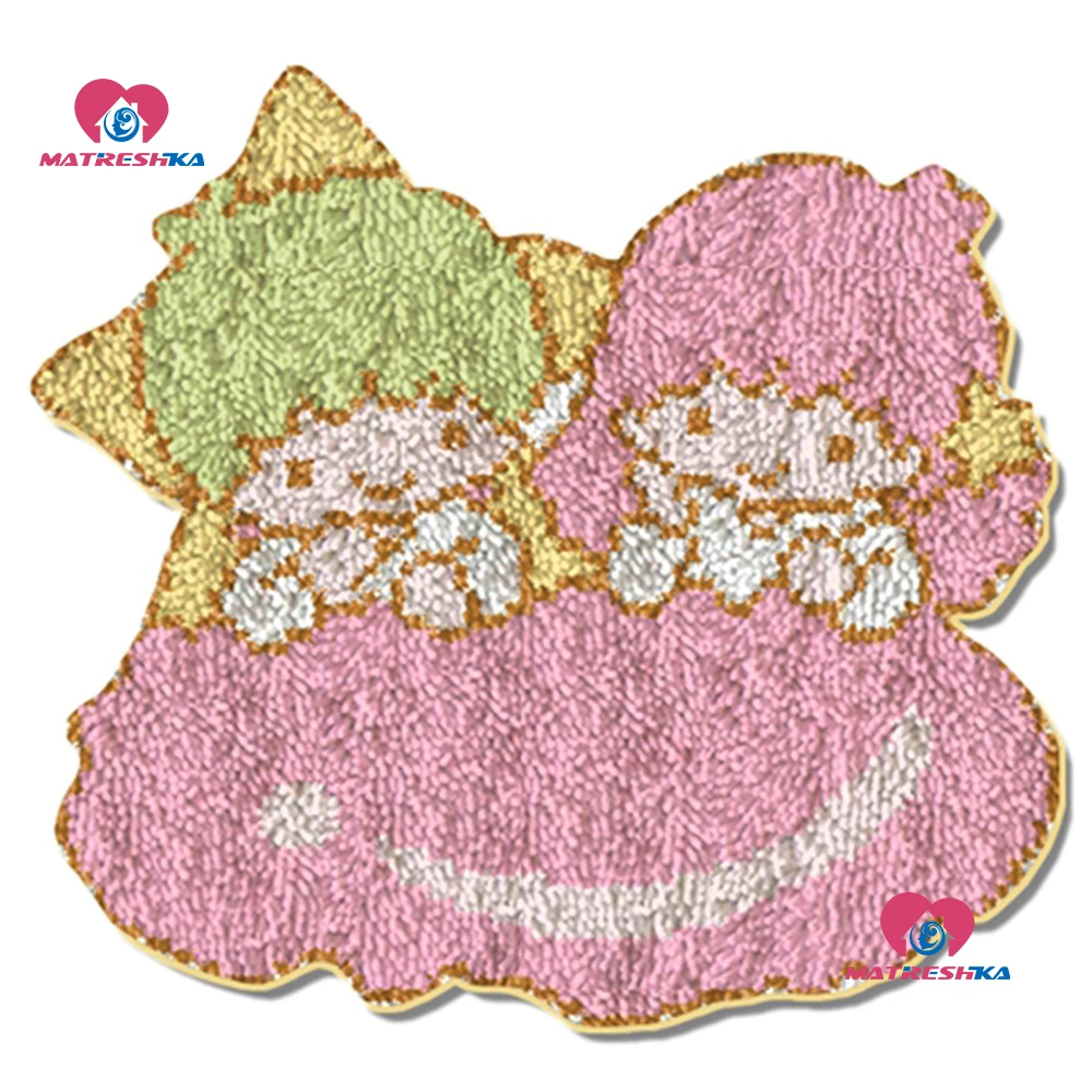 

Latch Hook Rug Kits carpet embroidery kits cartoon girl Crocheting Rug Yarn diy Handicraft Embroidery cross stitch Carpet decor