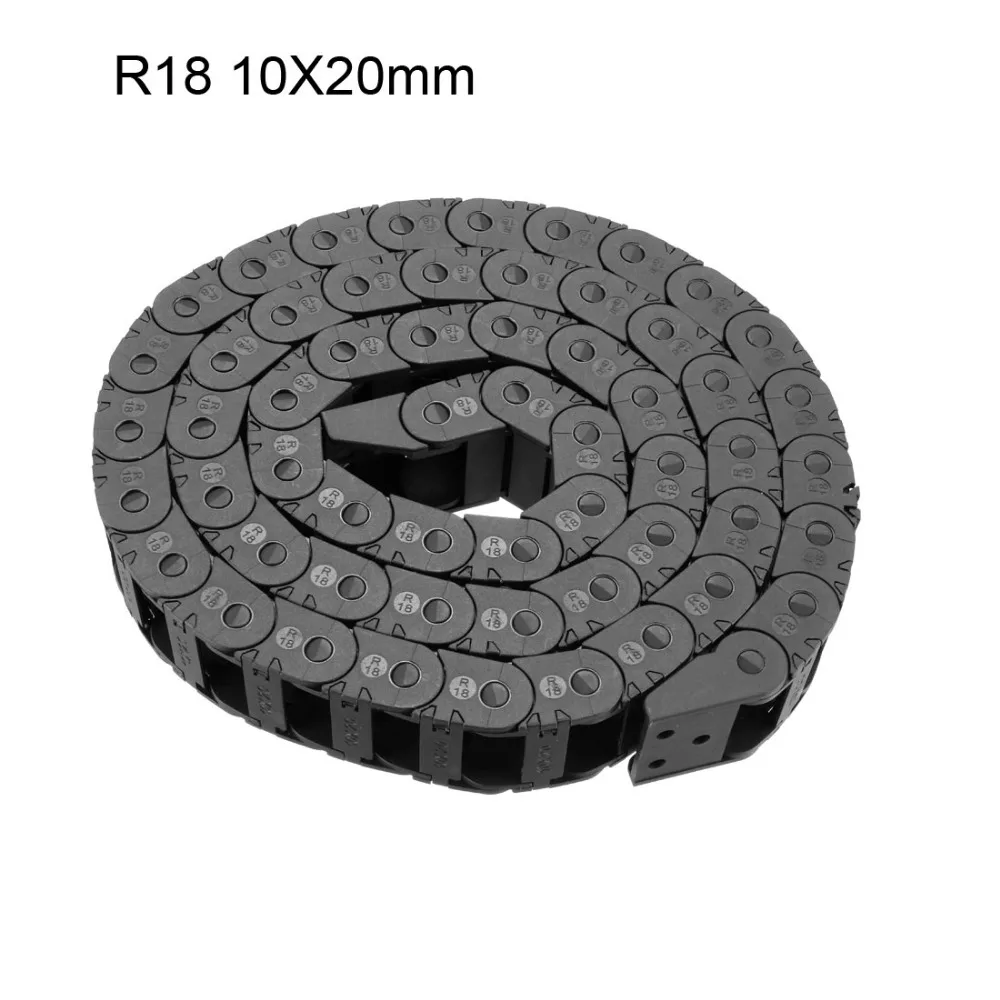 

UXCELL R18 10x20mm 10x11mm Open Type Cable Drag Chain Wire Carrier 1m Openable for 3D Printer CNC Transmission Chains Power Part