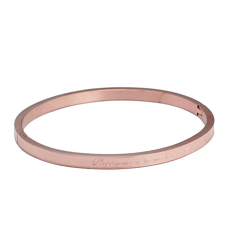 rose gold style 5 Роскошные брендовые браслеты, винтажные очаровательные браслеты из нержавеющей стали, открытые браслеты-манжеты для женщин, дамские повседневные Свадебные ювелирные изделия - Окраска металла: rose gold style 5