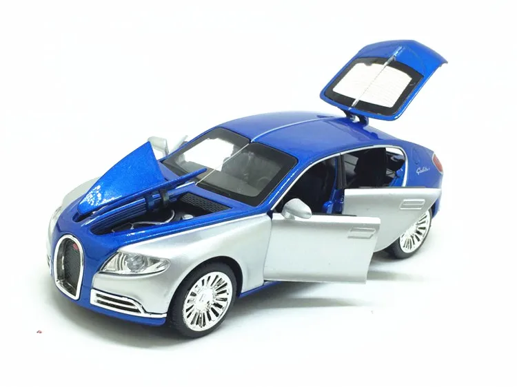 Модель спортивного автомобиля Bugatti трехцветная модель из металлического сплава 6