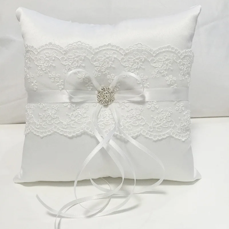 Белое кружевное свадебное кольцо подушка Coussin альянс обручальное подушки
