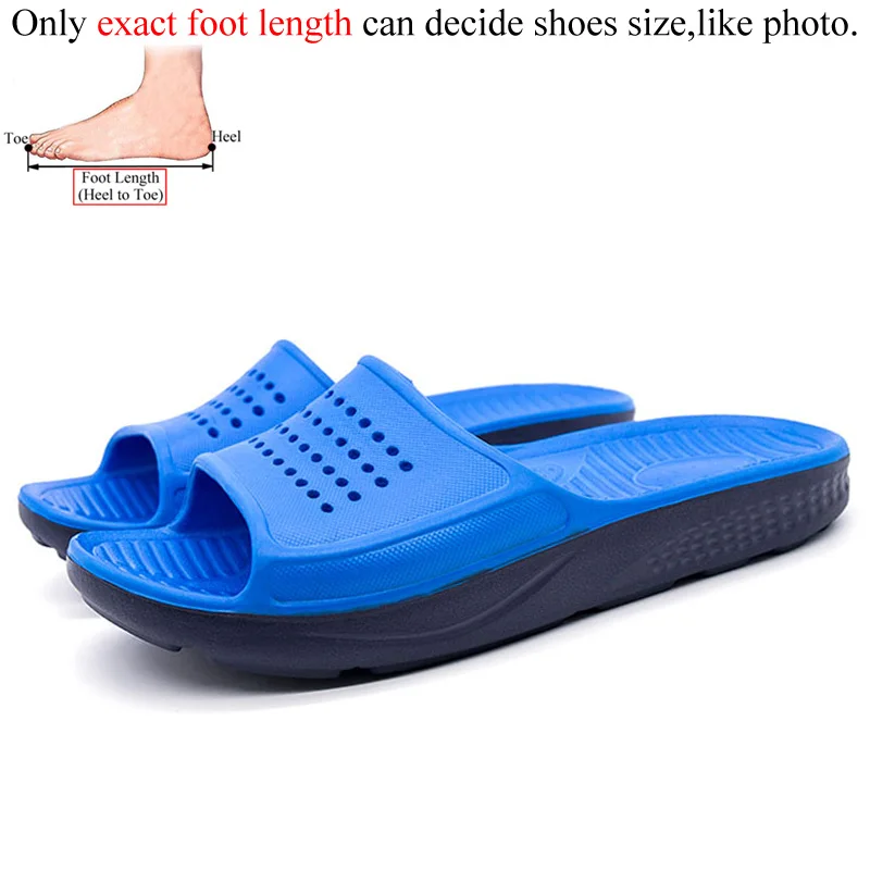 Men(blue) Мужские пляжные тапочки, шлепанцы, Мужская обувь для рыбы, летние мужские тапочки, уличные резиновые тапочки, пляжная обувь флип-флоп, обувь больших размеров, туфли из ЭВА - Цвет: Men(blue)