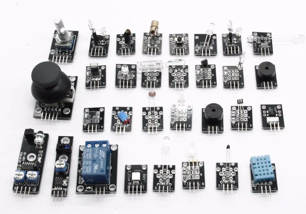 Комплект модуля датчика 37 в 1 для Arduino Raspberry Pi начинающих с кнопками обучения