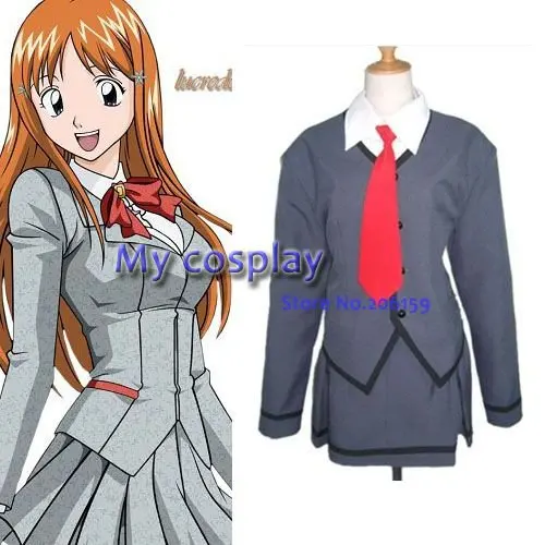 Аниме отбеливатель Косплей Orihime Inoue униформа для студенток женский косплей
