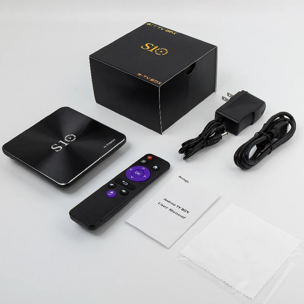 Горячая Распродажа R-ТВ коробка 3D 4 К Android 7,1 S10 Smart ТВ коробке 2 г/3g DDR4 16 г/32 г Amlogic S912 Восьмиядерный KD 17,4 BT4.1 HD 2,0
