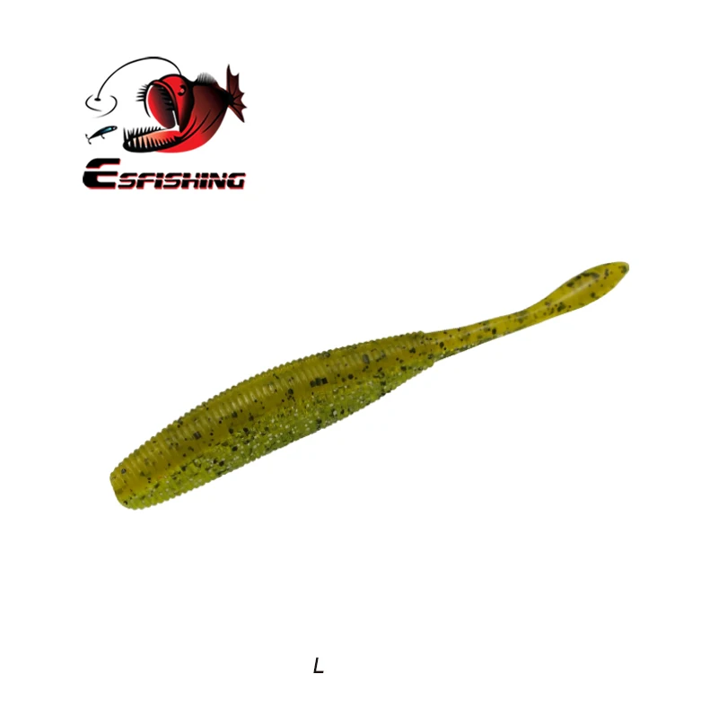 L Esfishing рыболовные приманки весна мягкий силиконовый привод Shad 10 см 8 шт. снасти для рыбалки на карпа приманка китайская форель соленая - Цвет: L