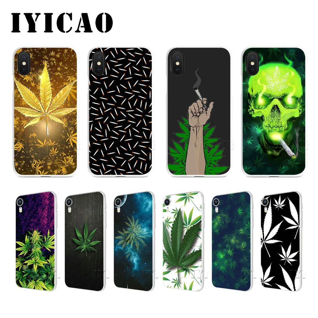 IYICAO Art High Weed Pictures Твердый чехол для iPhone 4 4S 5 5S Se 6 7 7plus 8 8Plus X XS MAX XR 6s Plus 11 pro