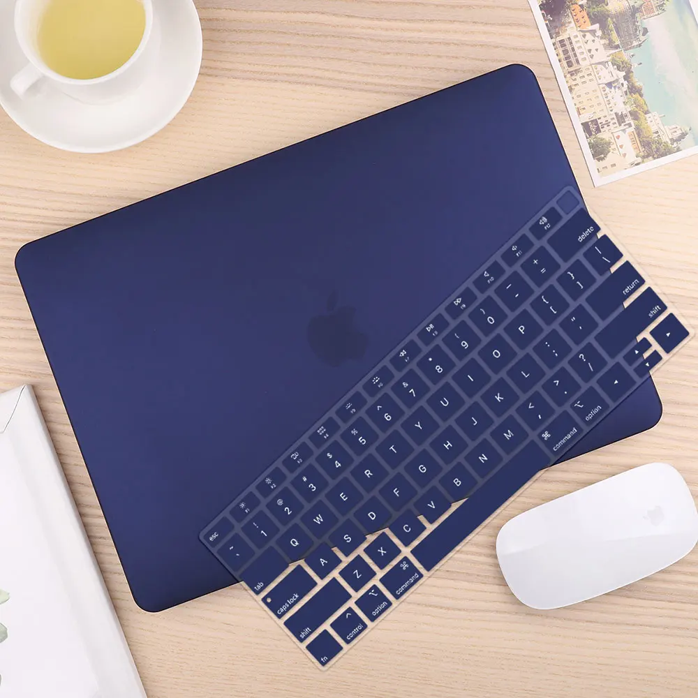 Navy Blue Кристальная сумка для ноутбука, чехол для ПК Macbook Pro 13, чехол из ТПУ с клавиатурой для Macbook Pro 15, 16,,, A1706, A1989, A1707, A2159 - Цвет: Navy Blue