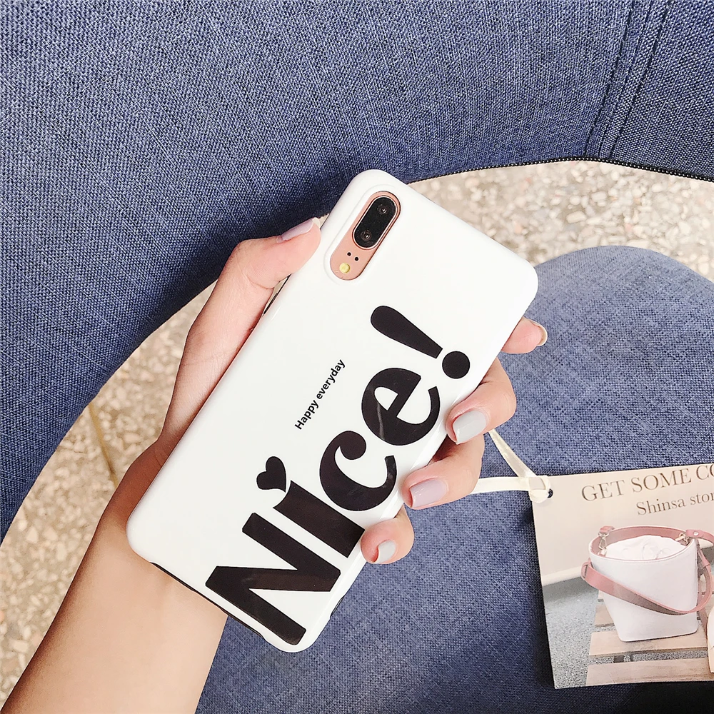 Для huawei Honor 10 P20 Pro мягкий чехол для телефона Nova3 Nova2S mate модные английские белые