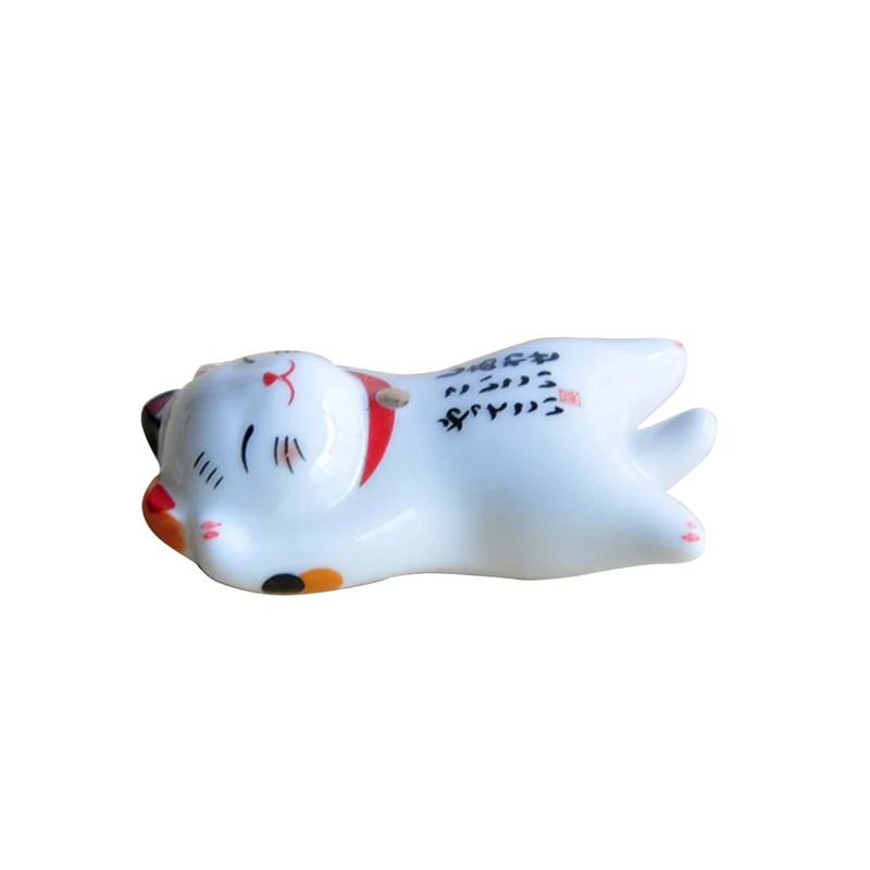 Палочки для еды Lucky Cat японские керамические палочки Мультяшные сна подставка
