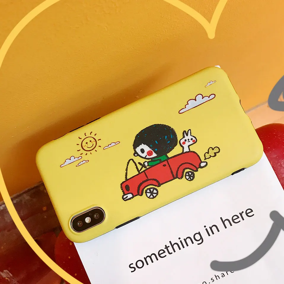 Милые Cartooon чехол для iPhone x 6s 7 корпус Funda X Coque Plus Силиконовые задние Чехлы 6 8 плюс |