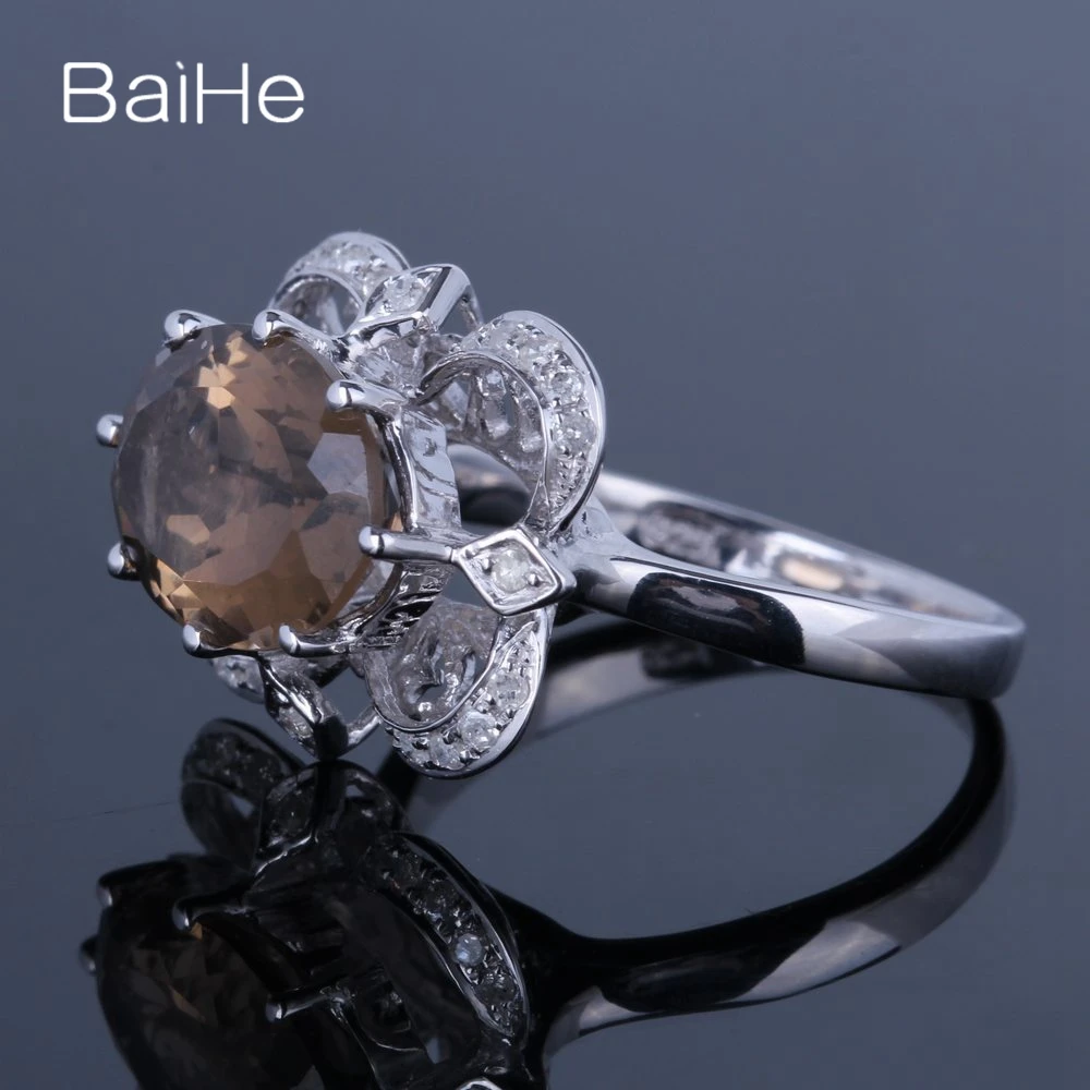 Кольцо BAIHE женское из белого золота овальное 10 к 4 2 карата|Кольца| |