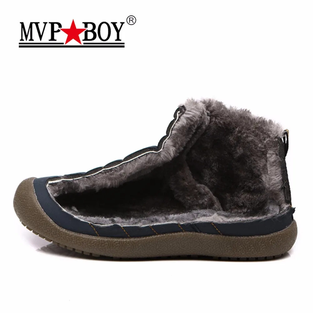 MVP BOY Big Size Winter Men Snow Shoes Man Boot Lightweight Ankle Boots Warm Waterproof Mens Rain 2017 New Furry | Обувь