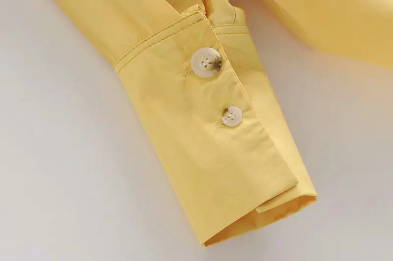 Осенняя модная желтая шелковая свободная брендовая блузка Heydress с v образным