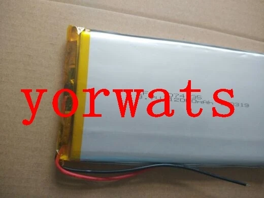 New Hot A Rechargeable Li-ion Cell 1074135 12000mah lithium 3.7V polymer battery solar cell mobile power charger | Электроника