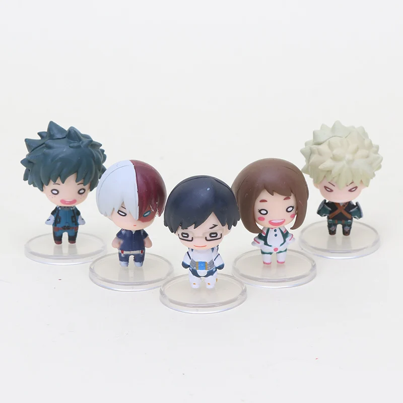 Аниме My Hero Academy Брелок фигурка мидория изюку Тодороки шото Тодороки Shoto Ochaco Uraraka ПВХ брелок 3 см - Цвет: 4 opp bag