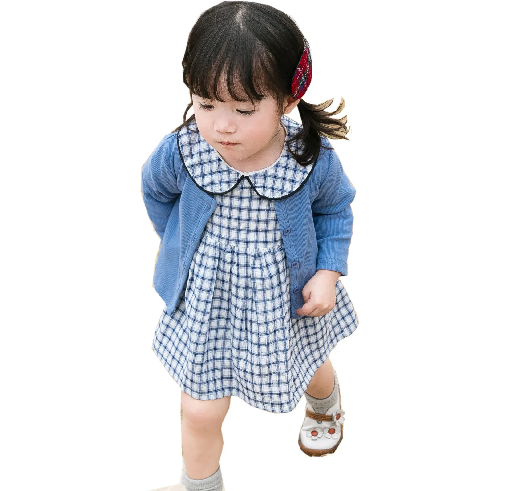 Комплекты одежды для девочек Новое Детское модное хлопковое пальто + платье