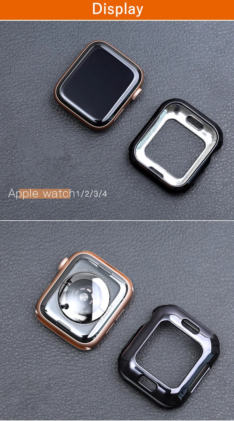 ТПУ бампер для Apple Watch чехол для Apple watch 5 4 Чехол 44 мм 40 мм iWatch 3 21 42 мм 38 мм мягкий защитный чехол 44