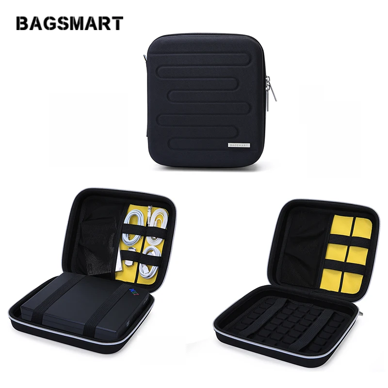 BAGSMART Новый EVA ударопрочный внешний DVD привод сумка для переноски жесткий диск