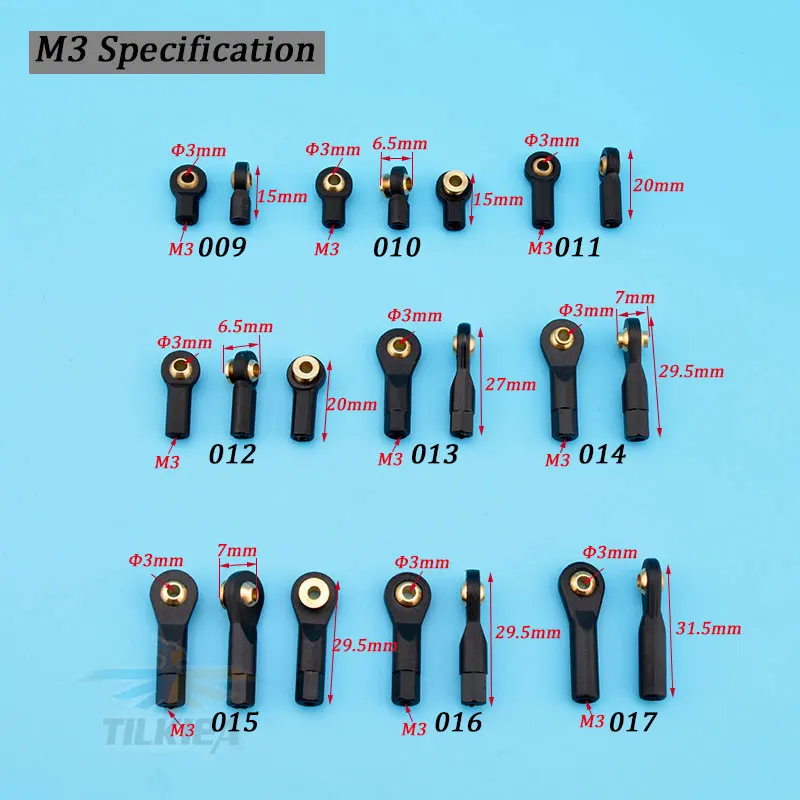 10PCS Plastic M2 M2.5 M3 Rod End / Ball Joint with Screw for RC Boat Airplane Car Truck Buggy Crawler | Игрушки и хобби
