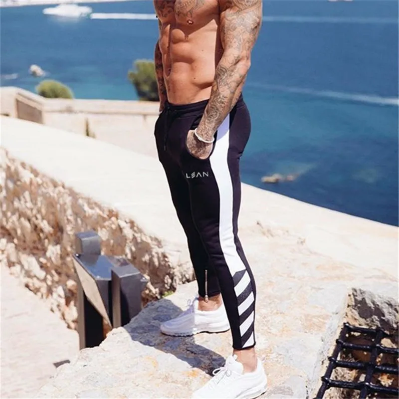 Весна для мужчин брюки девочек модные мужские повседневные Slim Fit s джоггеры