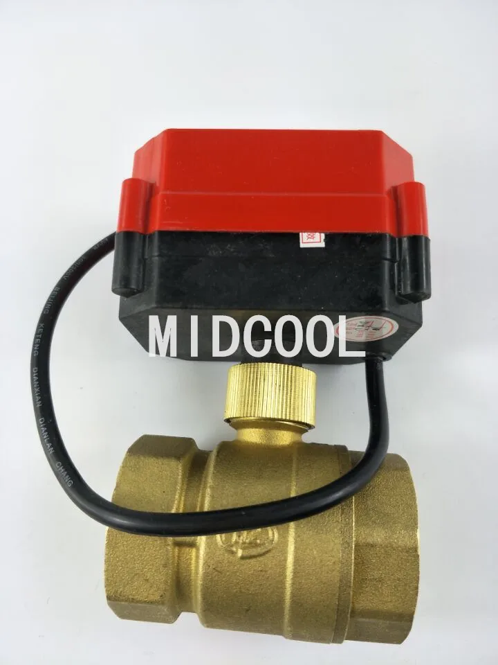 

CWX-60P Small fast pass valve Brass Motorized Ball Valve 1 1/4" DN32 AC220V electrical controlling (two-way) valve wires CR-03