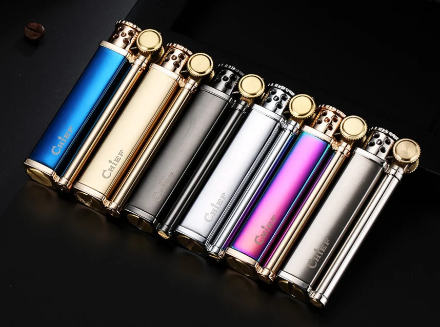 Сигаретная зажигалка бензиновая многоразовая керосиновая кремневая