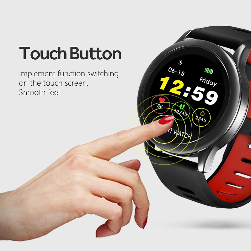 SPOVAN Smart Watch with Touch Screen Bluetooth APP. chargeable watches.Heart rate. Large capacity battery. VENUS | Электроника