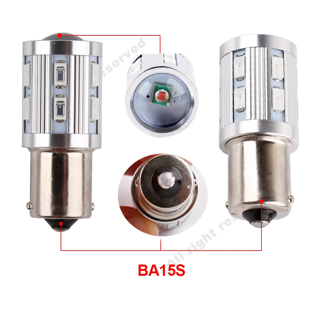 Светодиодный фонарь высокой мощности BA15S 12 SMD 5730 Cree светодиодный p21w R5W для