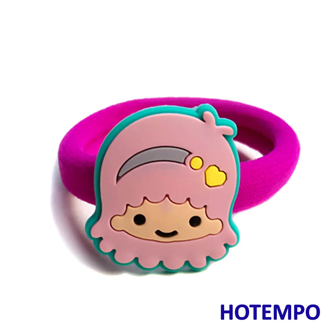 Милый мультфильм Pochacco Pekkle Maru Keroppi Kuromi Melody Twinstars Япония Kawaii Девушки эластичные волосы резинки кольцо для девочек подарок - Цвет: PVCFQ-SZXLT-VT