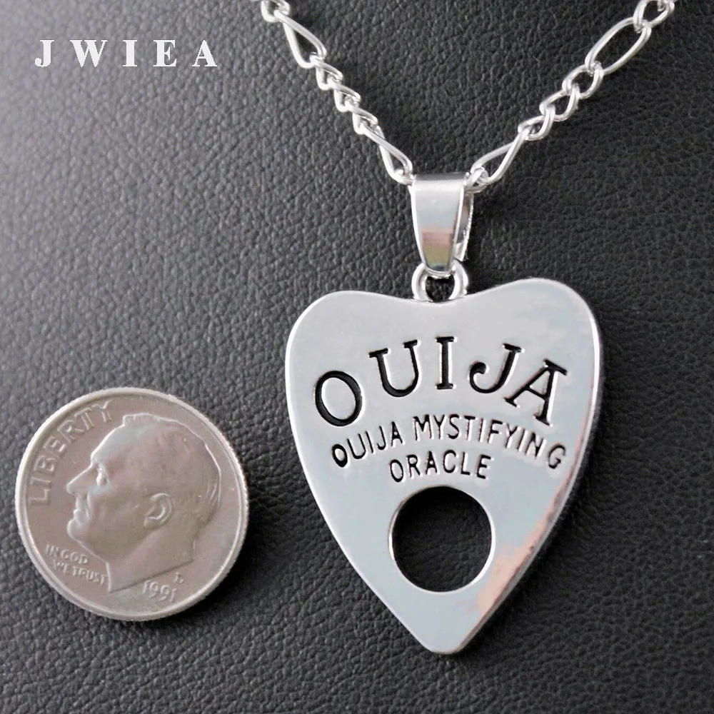 Ouija Planchette ожерелье кулон Wicca ведьмак штат для мужчин Т образное длинное сердце