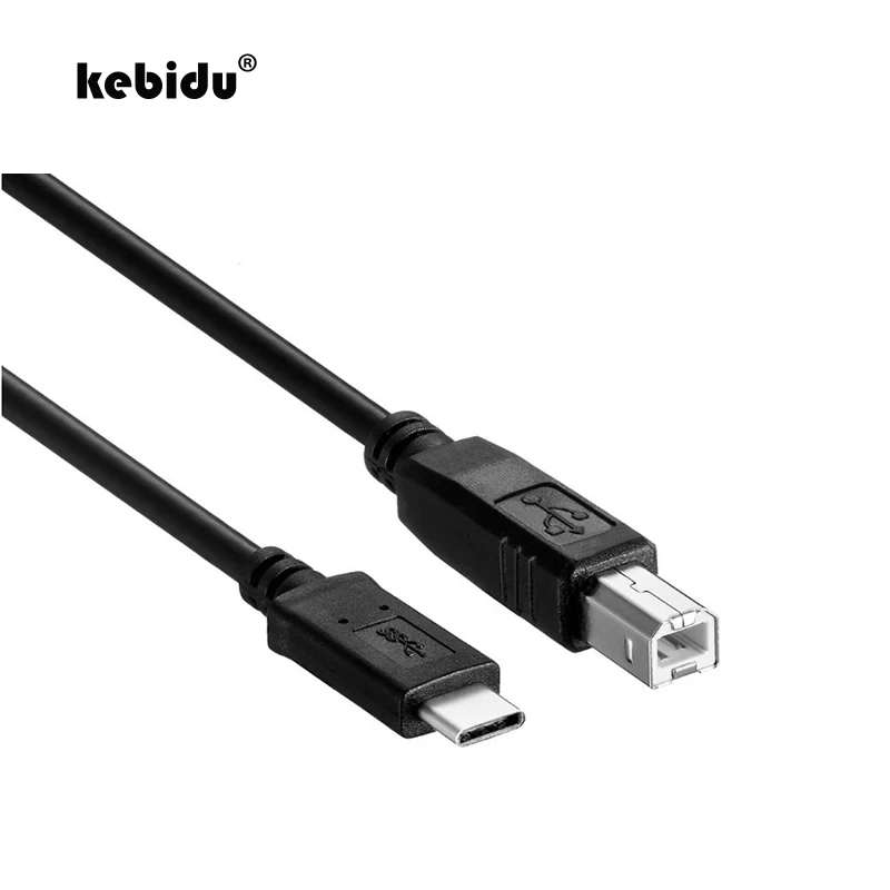 Kebidu популярный телефон USB 3 1 Тип C Штекерный разъем для 2 0 тип B кабель передачи