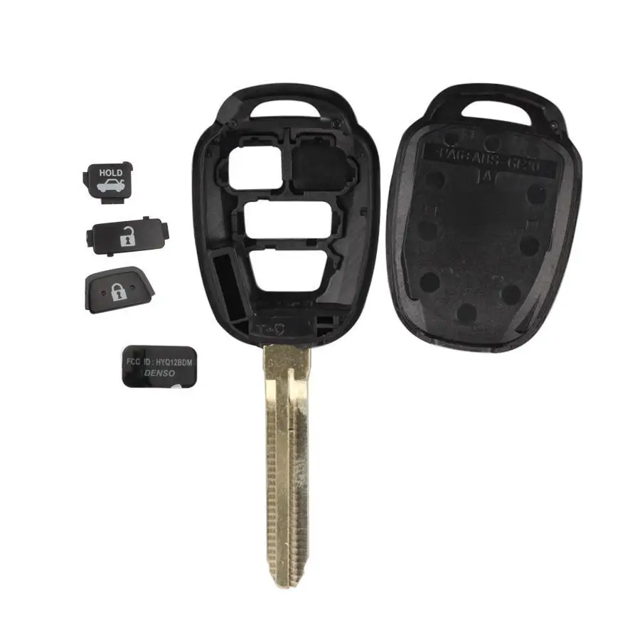 Для Toyota дистанционный ключ оболочки 3 кнопки без логотипа 5 шт./лот|key for toyota|3