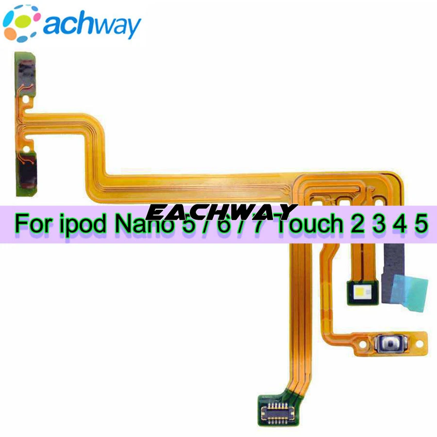 Протестирован для iPod Classic 5th 6th 7thGenThin кнопка регулировки громкости источник энергии Переключатель гибкий аудио-кабель для iPod Touch 3 4 5 6