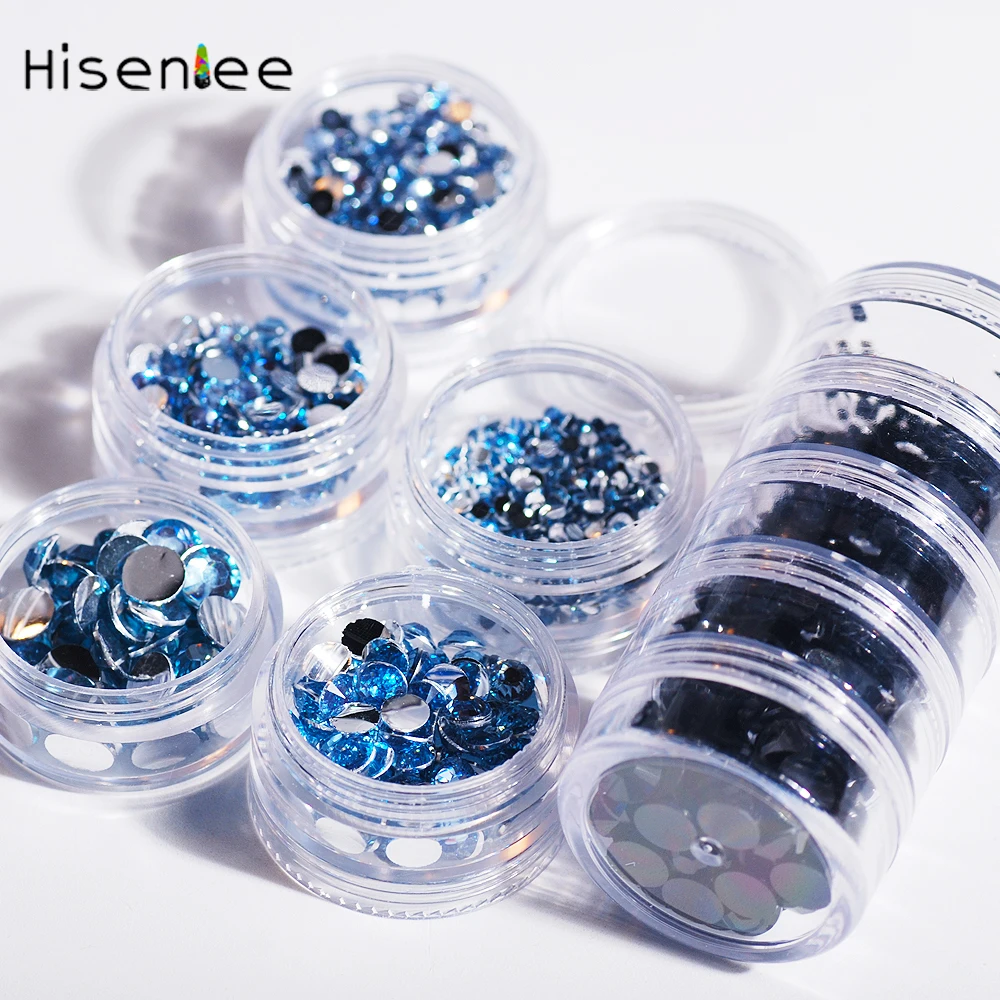 Супер очаровательные каучуковые стразы с плоской задней стороной для ногтей 2 6