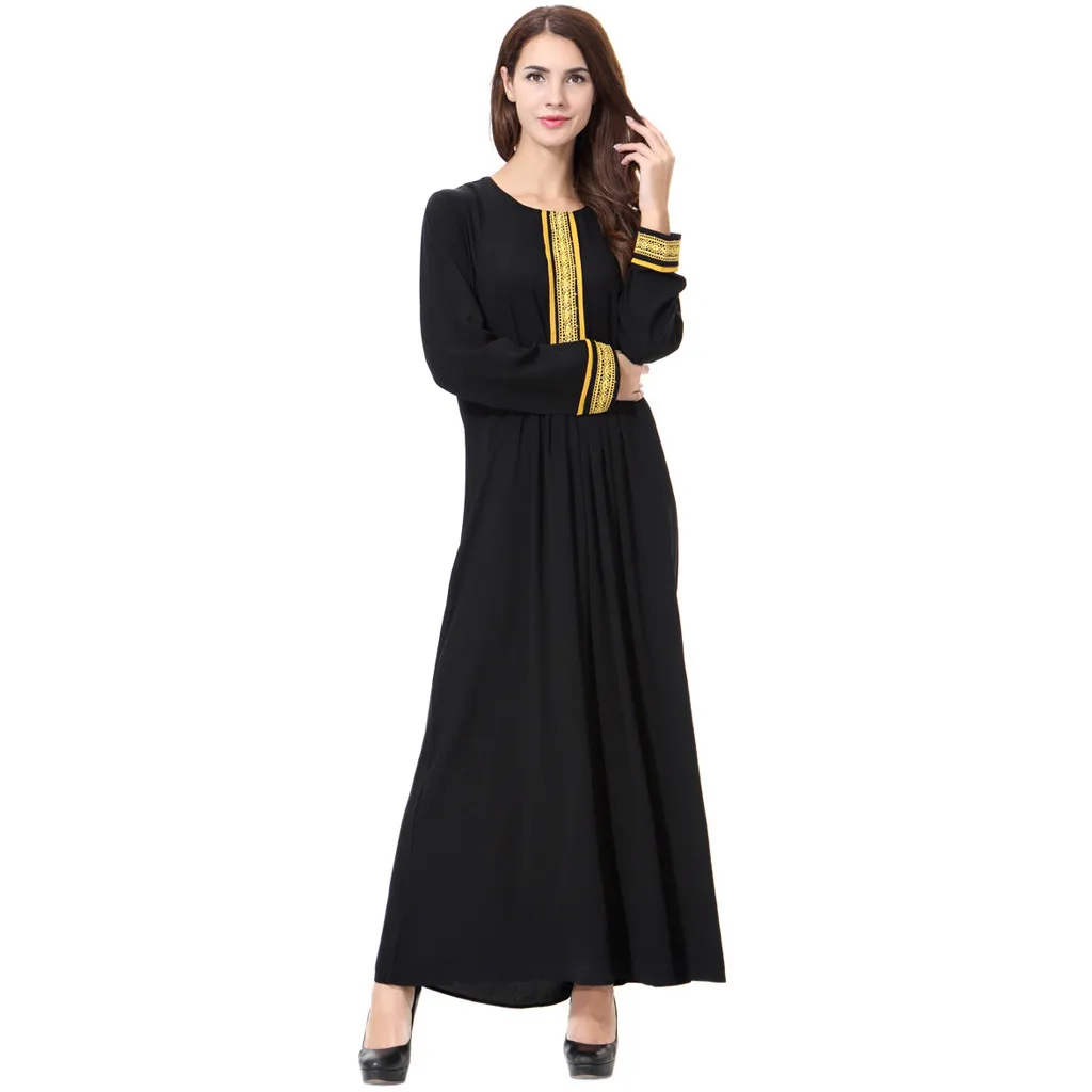 Большие размеры Vestidos2019 Abaya в стиле Бангладеш мусульманская абайя для женщин