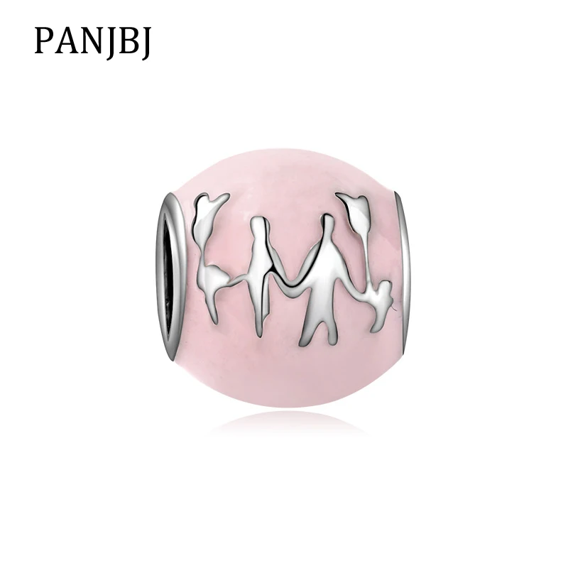 

Новинка, оригинальная бесплатная доставка, Посеребренная бусина из сплава, Розовый Шарм-подвеска для браслета, ожерелье «сделай сам», Женск...