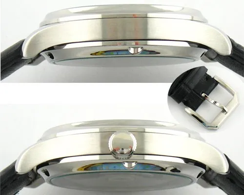 Parnis 43 мм механический запас мощности белый циферблат Автоматические Мужские