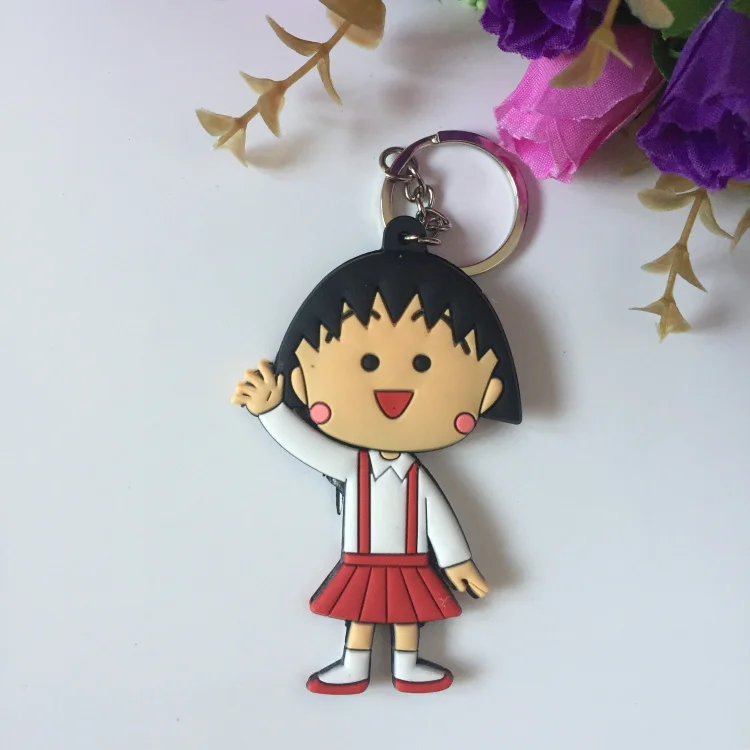 Chibi Maruko-чан», пижамы, брелок для ключей, лидер продаж силикагель кулон, логотипы марок машин, брелок для ключей, автомобильные аксессуары, брелок для автомобиля цепи cosaner