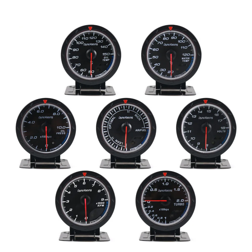 

Dynoracing turbo boost gauge bar ,water temperature,oil temperature ,oil pressure ,tachometer ,volt ,exhaust gas gauge