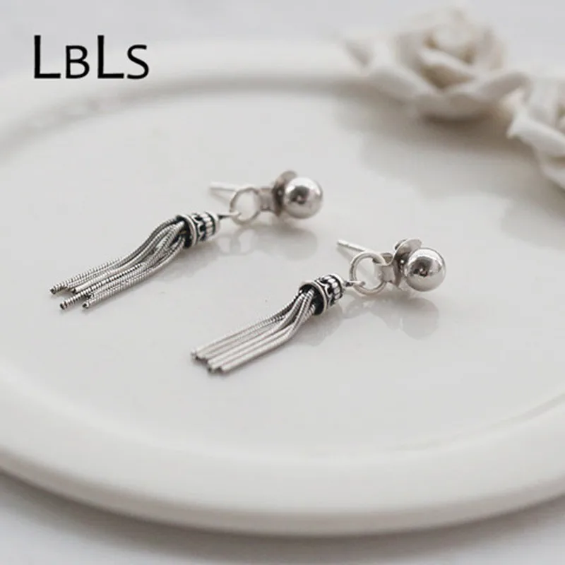 Висячие серьги из серебра 925 пробы в Корейском стиле|sterling silver dangle earrings|dangle drop