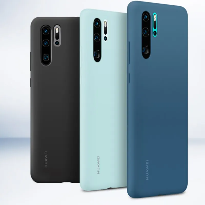 10 pcs Huawei P30 Pro Case 100% Original HUAWEI Official Liquid Silicone Protective Cover Microfiber Insided P 30 30Pro |