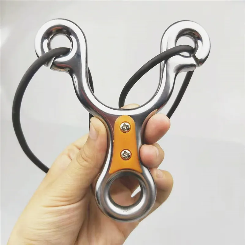 

Outdoor shooting strong slingshot tactics titanium steel metal slingshot catapult outdoor ejection sling 2019 new