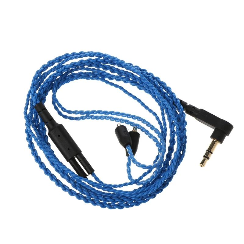 BLUE MMCX витой кабель Twistedwire Для Shure SE215 SE315 SE535 SE846 наушники кабели для наушников шнур - Цвет: BLUE