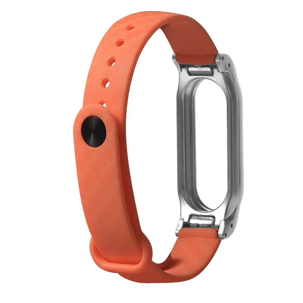 Мода ТПЭ Карбон дизайн спортивный ремешок замена Браслет для Xiaomi Mi Band 2 jiu12 Профессиональный Oct2